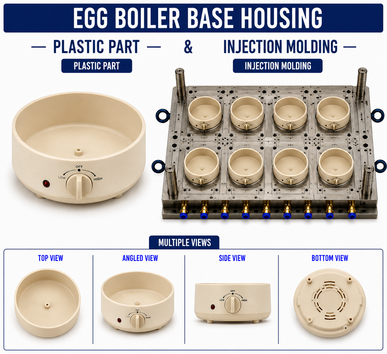 Egg Boiler Plastic Base Housing Mould and Moulding Service